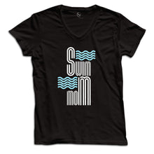 Load image into Gallery viewer, Swim Mom “Modern Waves” Women&#39;s V Neck
