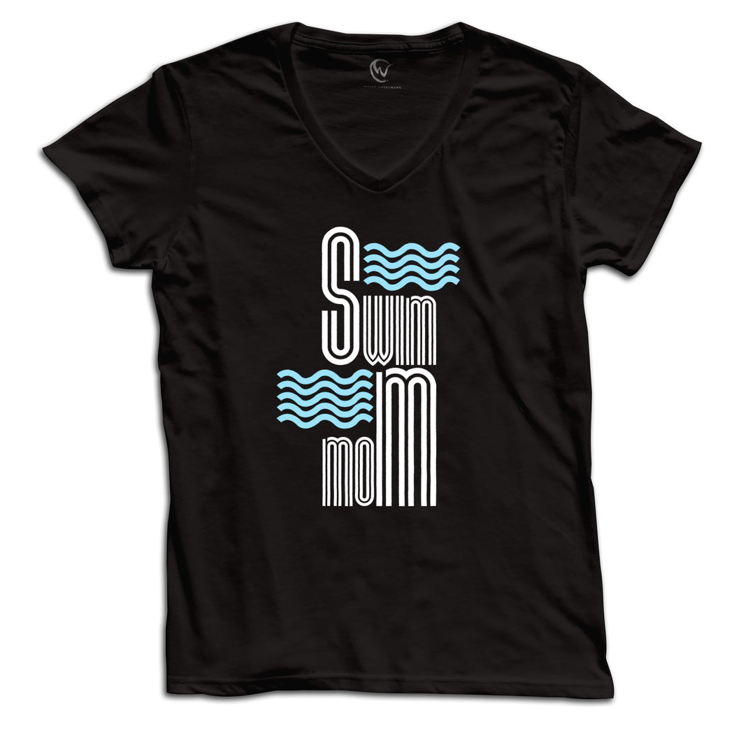 Swim Mom “Modern Waves” Women's V Neck