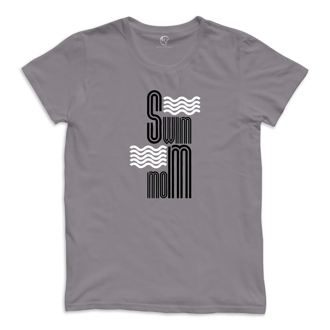 Swim Mom “Modern Waves” Crew Neck Tee